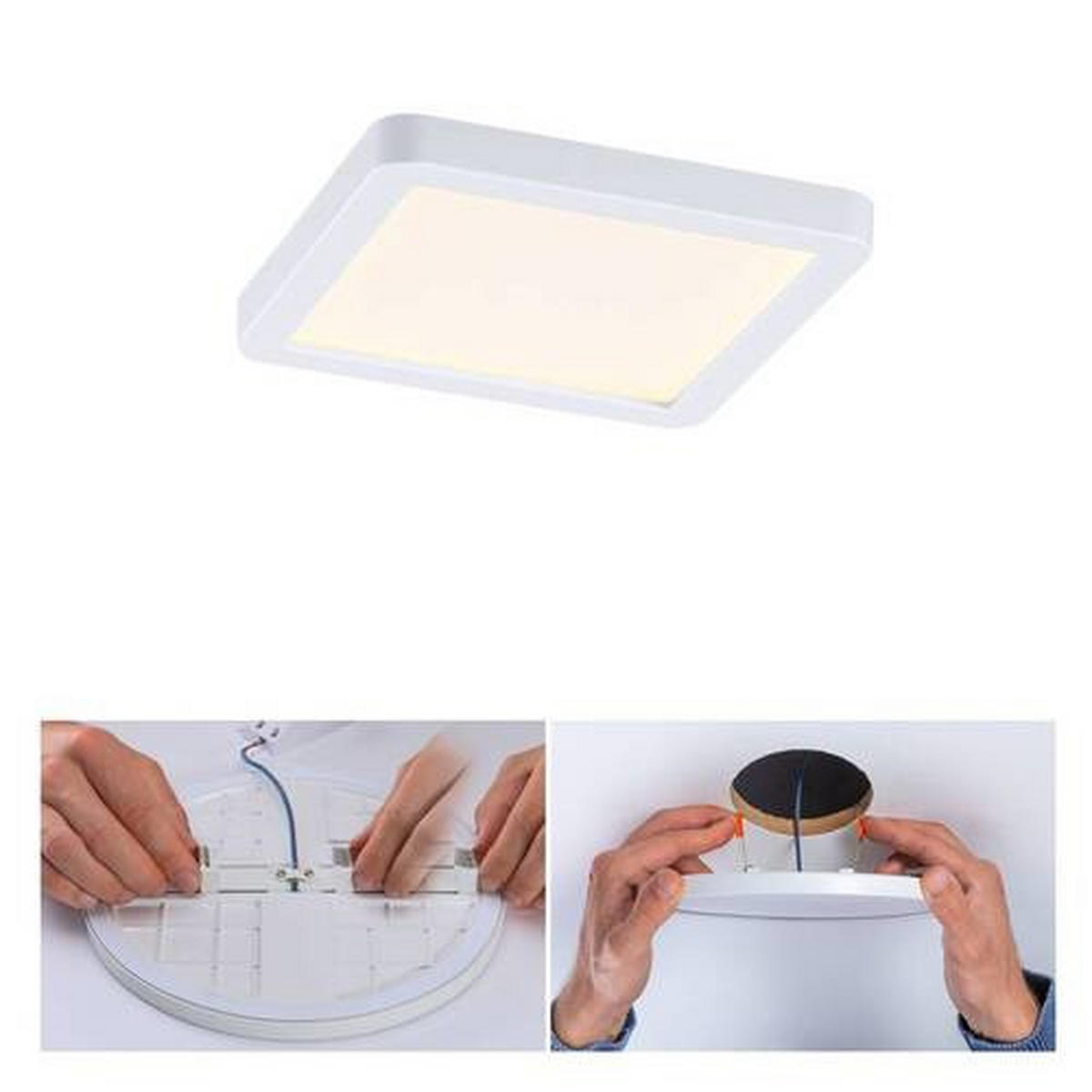 LED-PANEEL 11,8/11,8/1,2 cm   - Weiß, Design, Kunststoff (11,8/11,8/1,2cm) - Paulmann