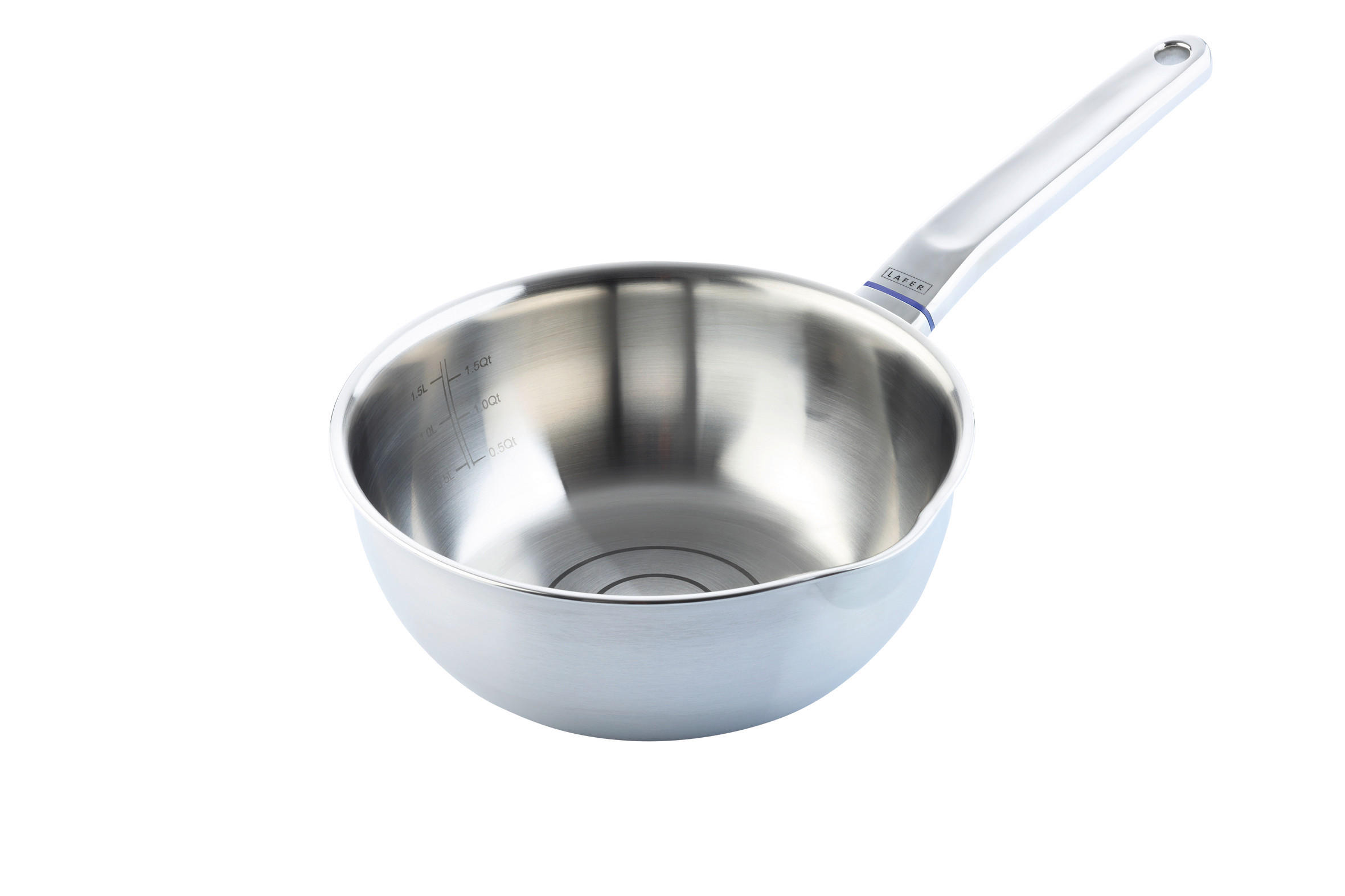 STIELKASSEROLLE Lafer Edelstahl - Silberfarben, Basics, Metall (22,5/9,5cm) - Johann Lafer
