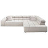 ECKSOFA Hellgrau Feincord  - Hellgrau/Schwarz, Design, Kunststoff/Textil (317/213cm) - Hom`in