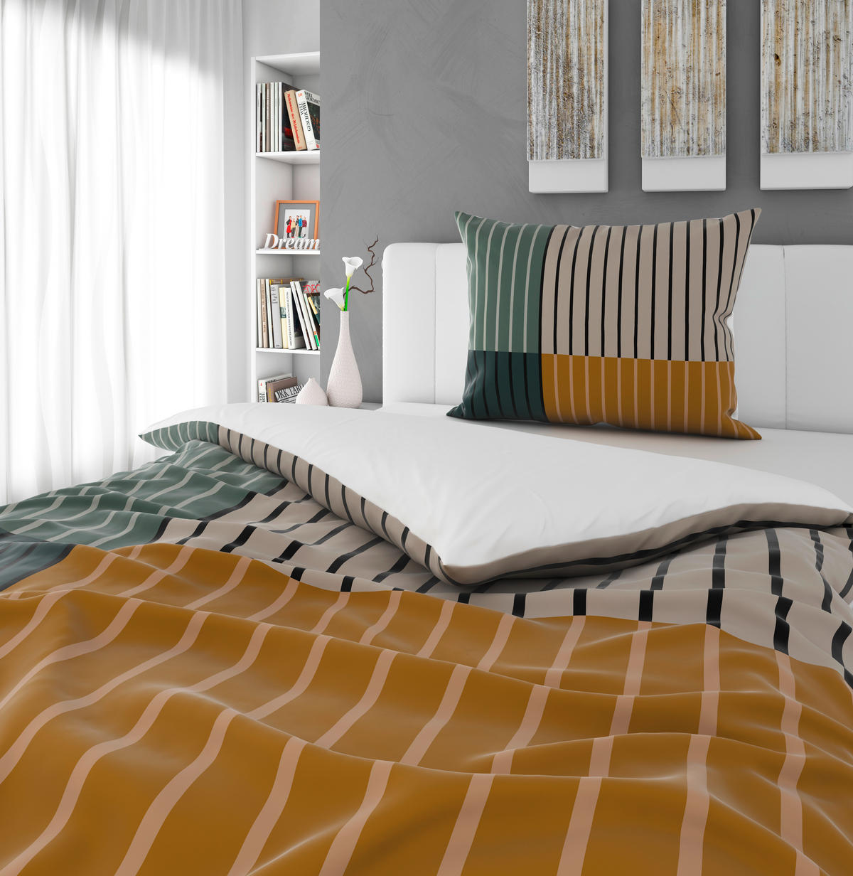 POSTELJINA S DVA LICA 140/200 cm  HARMONY  - višebojno, Konvencionalno, tekstil (140/200cm) - Esposa