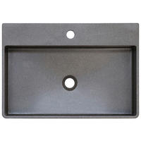 WASCHBECKEN 62/13/42 cm  - Schwarz, Basics, Stein (62/13/42cm) - Linea Natura