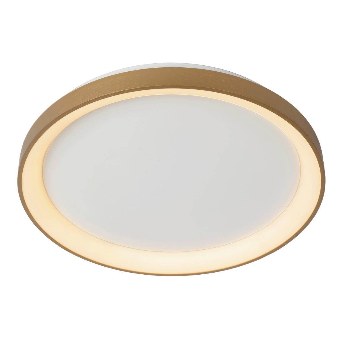 LED-DECKENLEUCHTE Vidal 48/6 cm   - Messingfarben/Opal, Design, Kunststoff/Metall (48/6cm) - Lucide