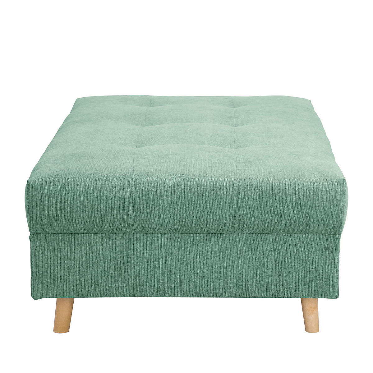 ECKSOFA inkl. Hocker Ariella in Mikrofaser Mintgrün  161/231 cm  - Naturfarben/Mintgrün, Design, Holz/Textil (161/231cm) - Livetastic