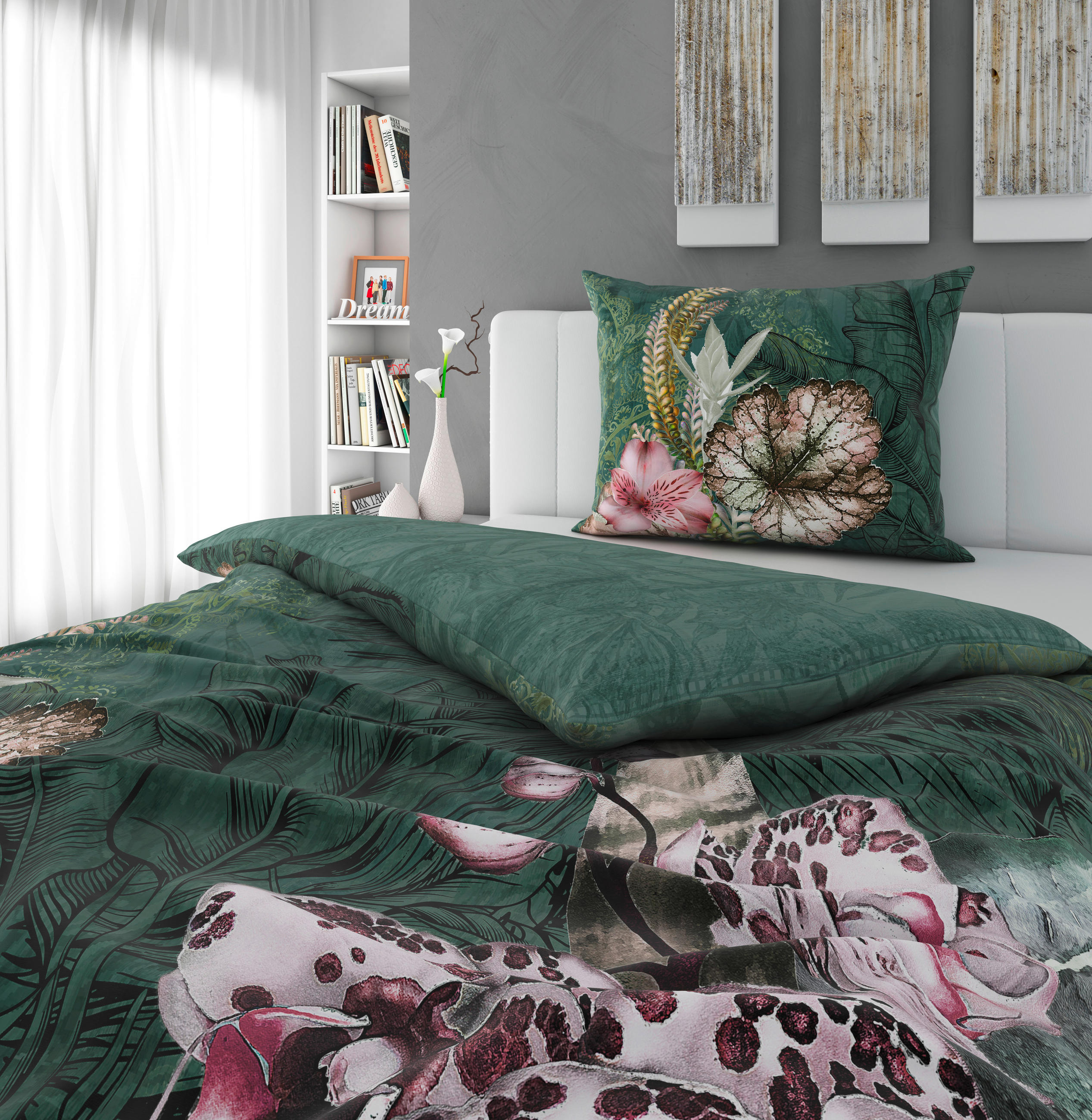 WENDEBETTWÄSCHE Renforcé 140/200 cm  - Grün, Textil (140/200cm) - Esposa