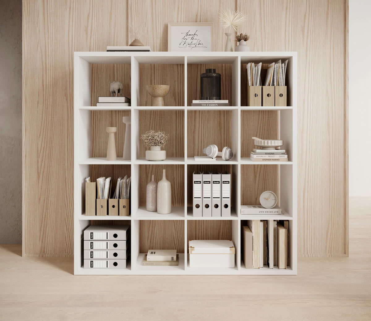 RAUMTEILER - Weiß, Design, Holzwerkstoff (147/147/38cm) - Carryhome