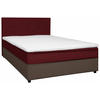 BOXBETT 120/200 cm  in Grau, Rot  - Rot/Schwarz, KONVENTIONELL, Holz/Textil (120/200cm) - Boxxx