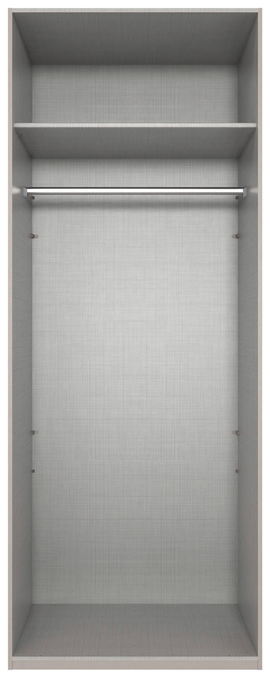 DREHTÜRENSCHRANK in Grau, Sahara  - Alufarben/Grau, Modern, Holzwerkstoff/Metall (90/236/58cm) - MID.YOU