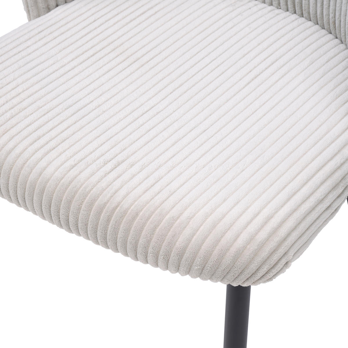 STUHL   Cord  - Hellgrau/Schwarz, Basics, Textil/Metall (52/82/58cm) - Livetastic