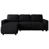 ECKSOFA  in Webstoff Schwarz  - Schwarz, MODERN, Kunststoff/Textil (150/240cm) - Xora