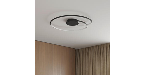 LED-DECKENLEUCHTE 67/10 cm - Schwarz, LIFESTYLE, Kunststoff/Metall (67/10cm) - Novel
