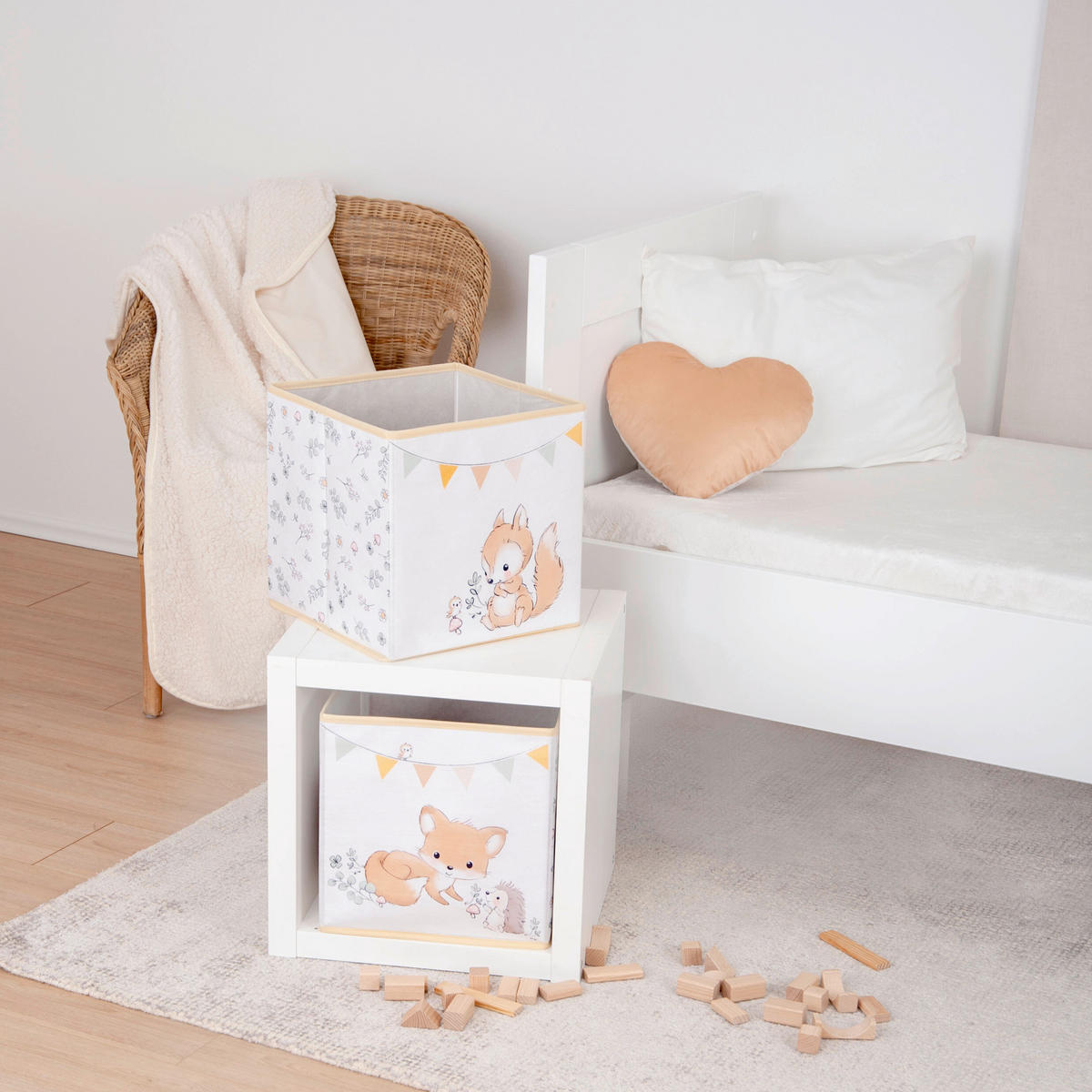 AUFBEWAHRUNGSBOX Waldfreunde  - Multicolor, Basics, Textil (30/30/30cm) - baby best