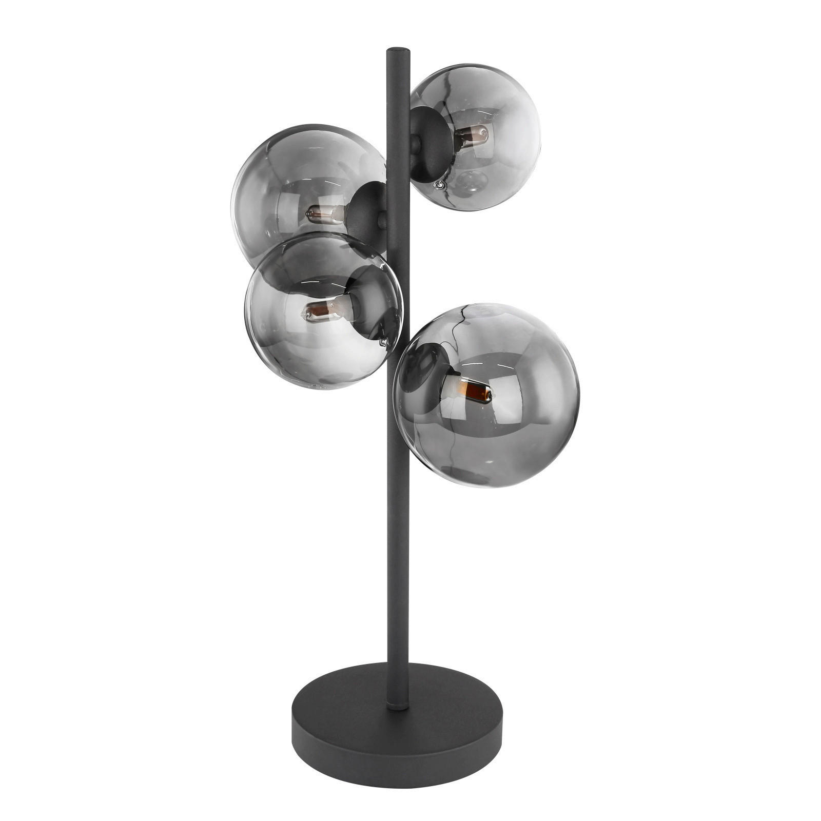 STOLNÍ LED LAMPA, 27/23/51 cm - šedá/černá, Design, kov/sklo (27/23/51cm) - Globo