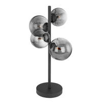 LED-TISCHLEUCHTE - Schwarz/Grau, Design, Glas/Metall (27/23/51cm) - Globo