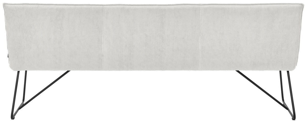 SITZBANK 180/88/66 cm Cord Creme Metall  - Creme/Schwarz, Design, Textil/Metall (180/88/66cm) - Johann Jakob