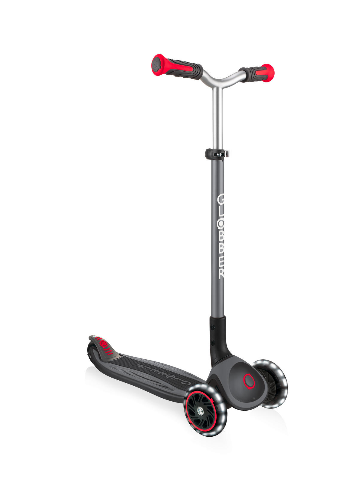 KINDERSCOOTER MASTER LIGHTS  - Rot/Schwarz, Basics (61/37/94cm) - GLOBBER
