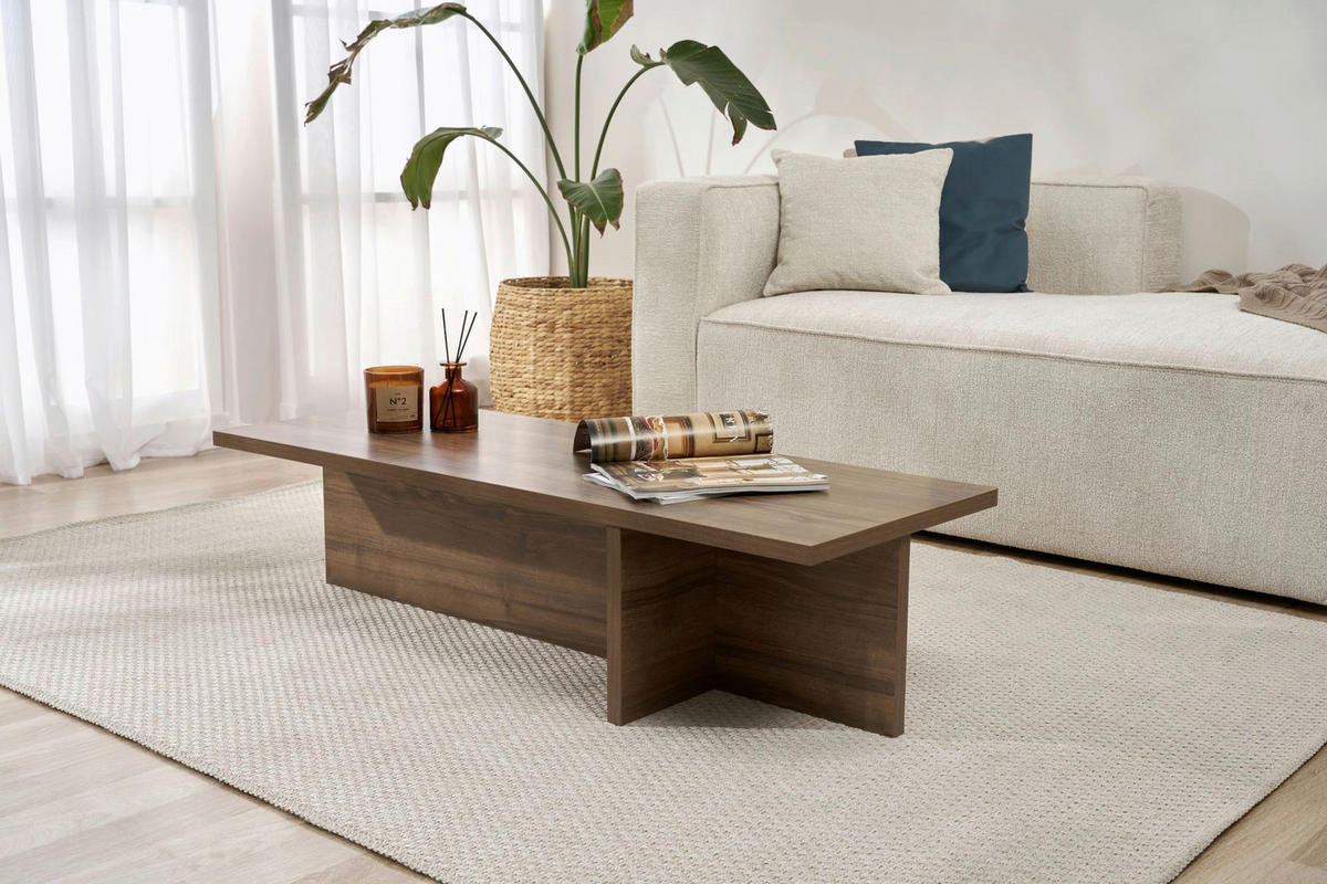COUCHTISCH Walnussfarben  - Walnussfarben, MODERN, Holzwerkstoff (120/30/45cm) - MID.YOU