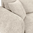 ECKSOFA Beige Flachgewebe Zierkissen, Rückenkissen, Bettkasten, Schlaffunktion, Rücken echt, Liegefläche im Originalstoff  - Beige/Schwarz, KONVENTIONELL, Kunststoff/Textil (145/285cm) - Carryhome