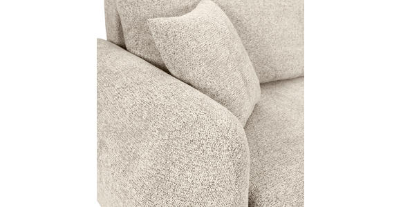ECKSOFA Beige Flachgewebe Zierkissen, Rückenkissen, Bettkasten, Schlaffunktion, Rücken echt, Liegefläche im Originalstoff  - Beige/Schwarz, KONVENTIONELL, Kunststoff/Textil (145/285cm) - Carryhome