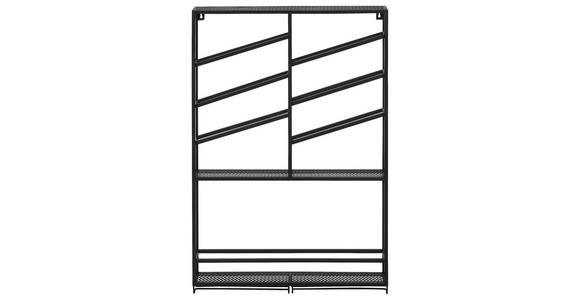 WEINREGAL  - Schwarz, Design, Metall (68/100/11cm) - Carryhome