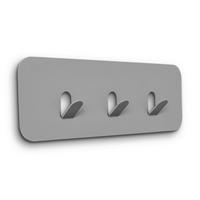 LIŠTA S HÁČIKMI - sivá, Design, kov (30/10/3cm) - Xora