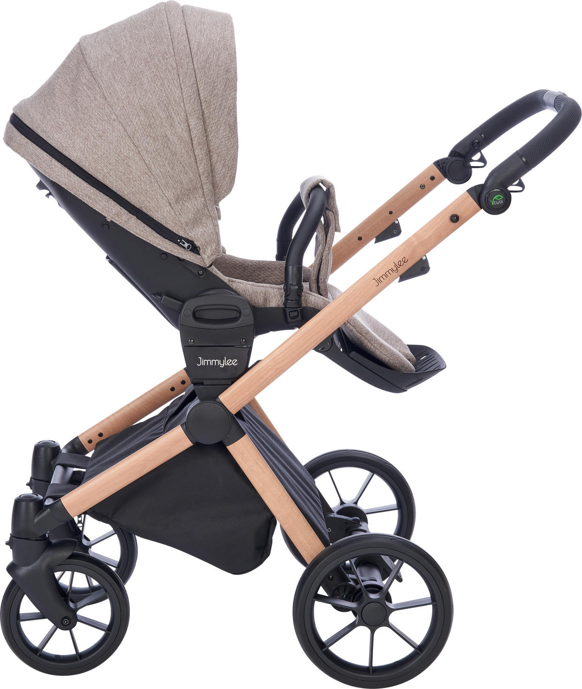 KINDERWAGENSET Beauty Plus Vegie  - Beige/Naturfarben, Trend, Textil/Metall (111/60/108cm) - Jimmylee