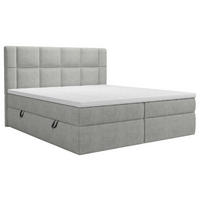 BOXBETT 180/200 cm  in Hellgrau  - Hellgrau/Schwarz, MODERN, Holz/Holzwerkstoff (180/200cm) - Boxxx