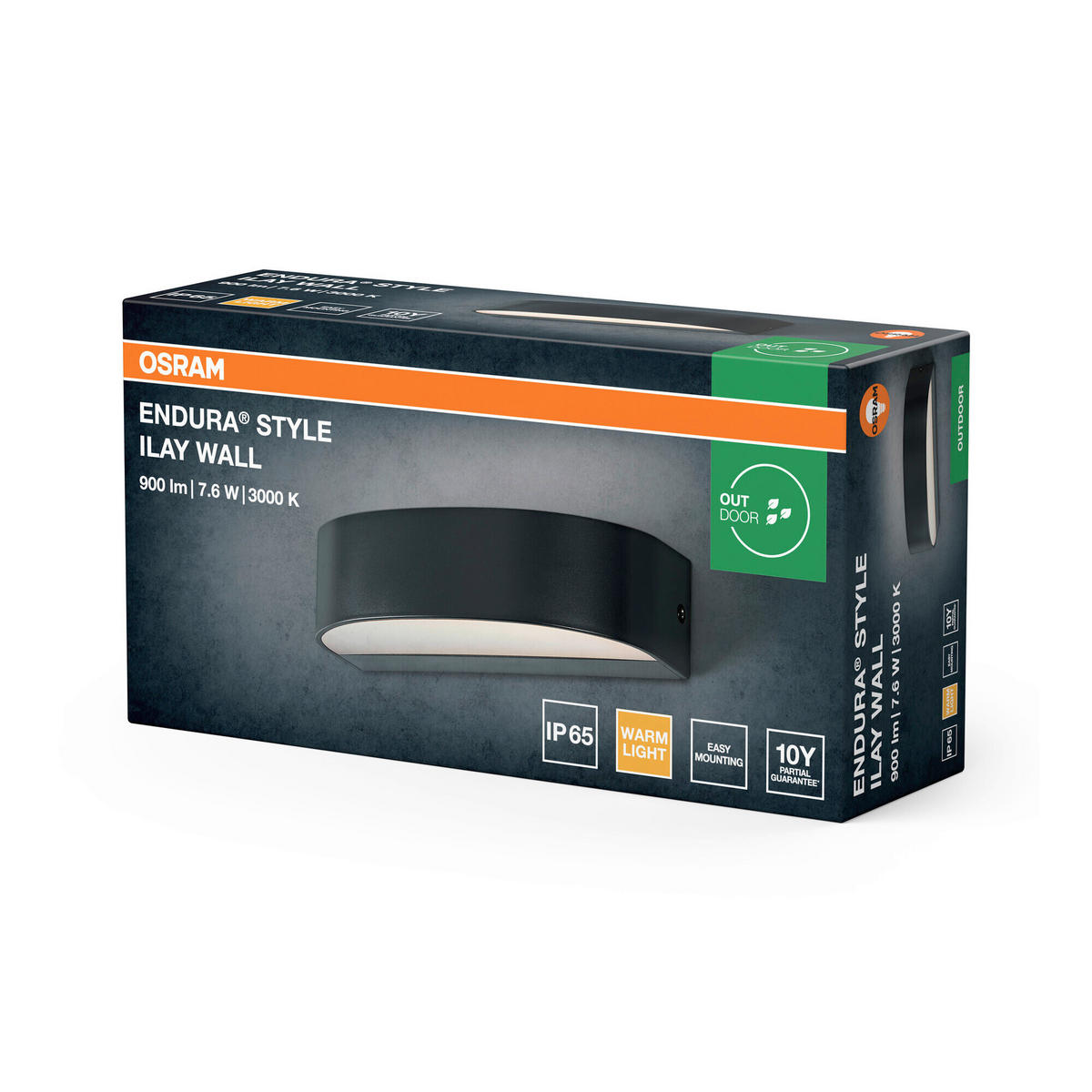 LED-AUßENLEUCHTE 17,2/4,6/8,2 cm   - Dunkelgrau, Basics, Kunststoff (17,2/4,6/8,2cm) - Osram