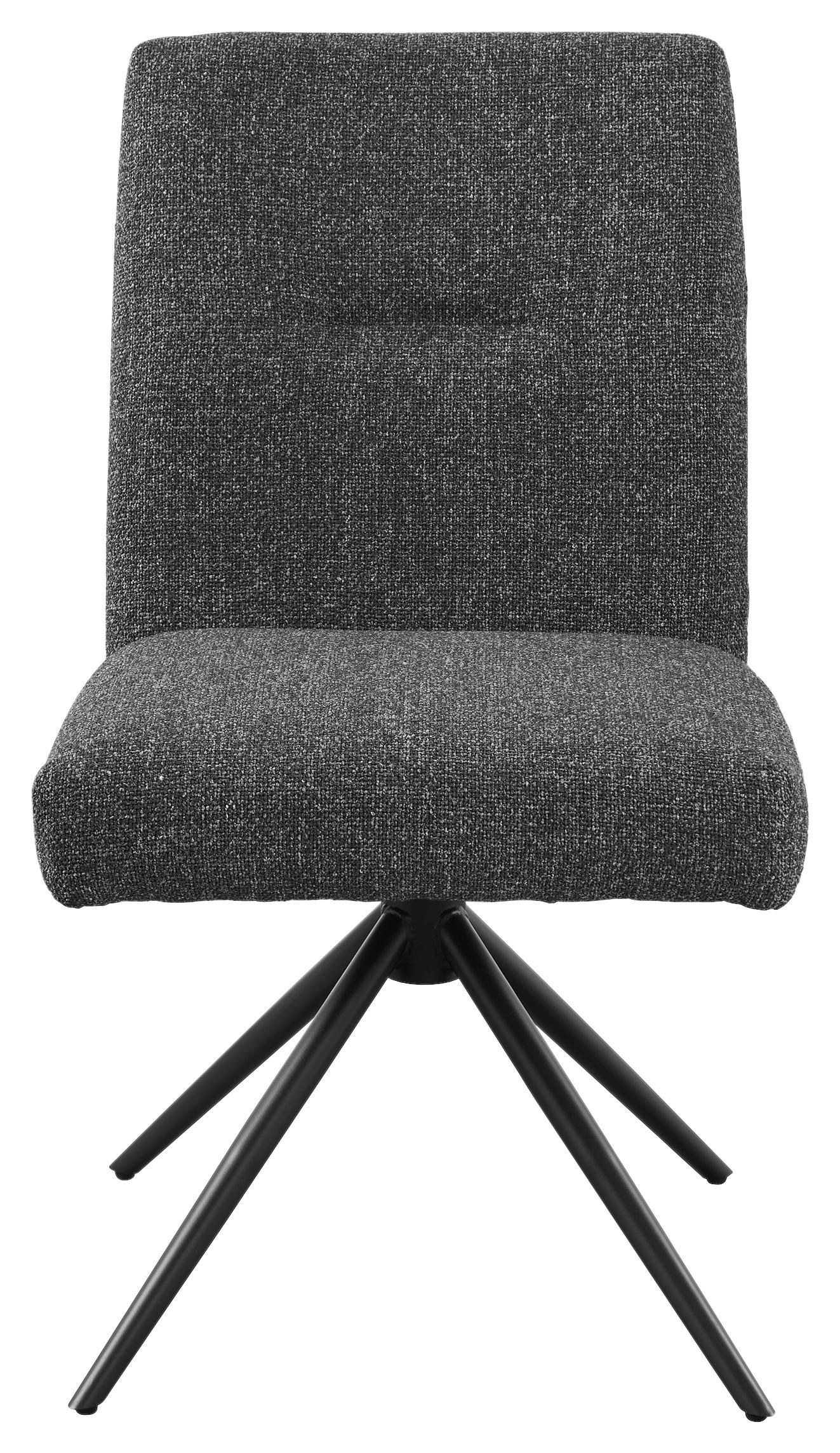 STUHL - Anthrazit/Schwarz, Design, Textil/Metall (51,5/92,5/65cm) - SetOne by Musterring