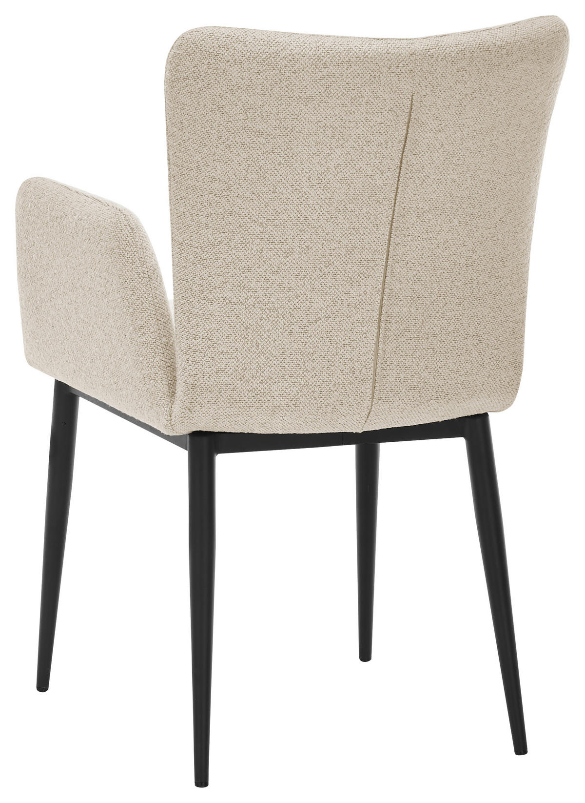 ARMLEHNSTUHL  in Stahl Bouclé  - Creme/Schwarz, Trend, Textil/Metall (57/86/61,5cm) - SetOne by Musterring
