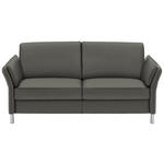 3-SITZER-SOFA Latina in Echtleder Dunkelgrau   - Dunkelgrau/Alufarben, Design, Leder/Metall (190/82/99cm) - Dieter Knoll