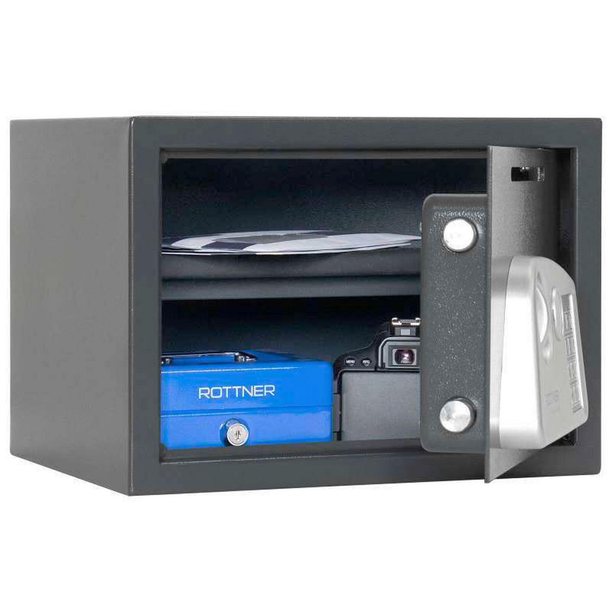 TRESOR - Anthrazit, KONVENTIONELL, Metall (35/25/28cm) - ROTTNER