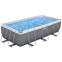 BAZÉN 404/201/100 cm - sivá, Konventionell, kov/plast (404/201/100cm) - Bestway