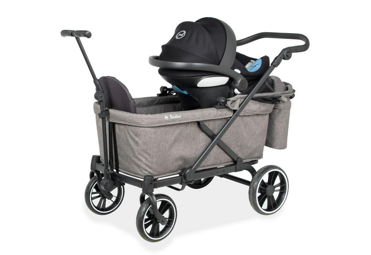 BOLLERWAGEN  CRUISER PI500   - Hellgrau, Basics, Textil/Metall (118/64/64cm) - Pinolino