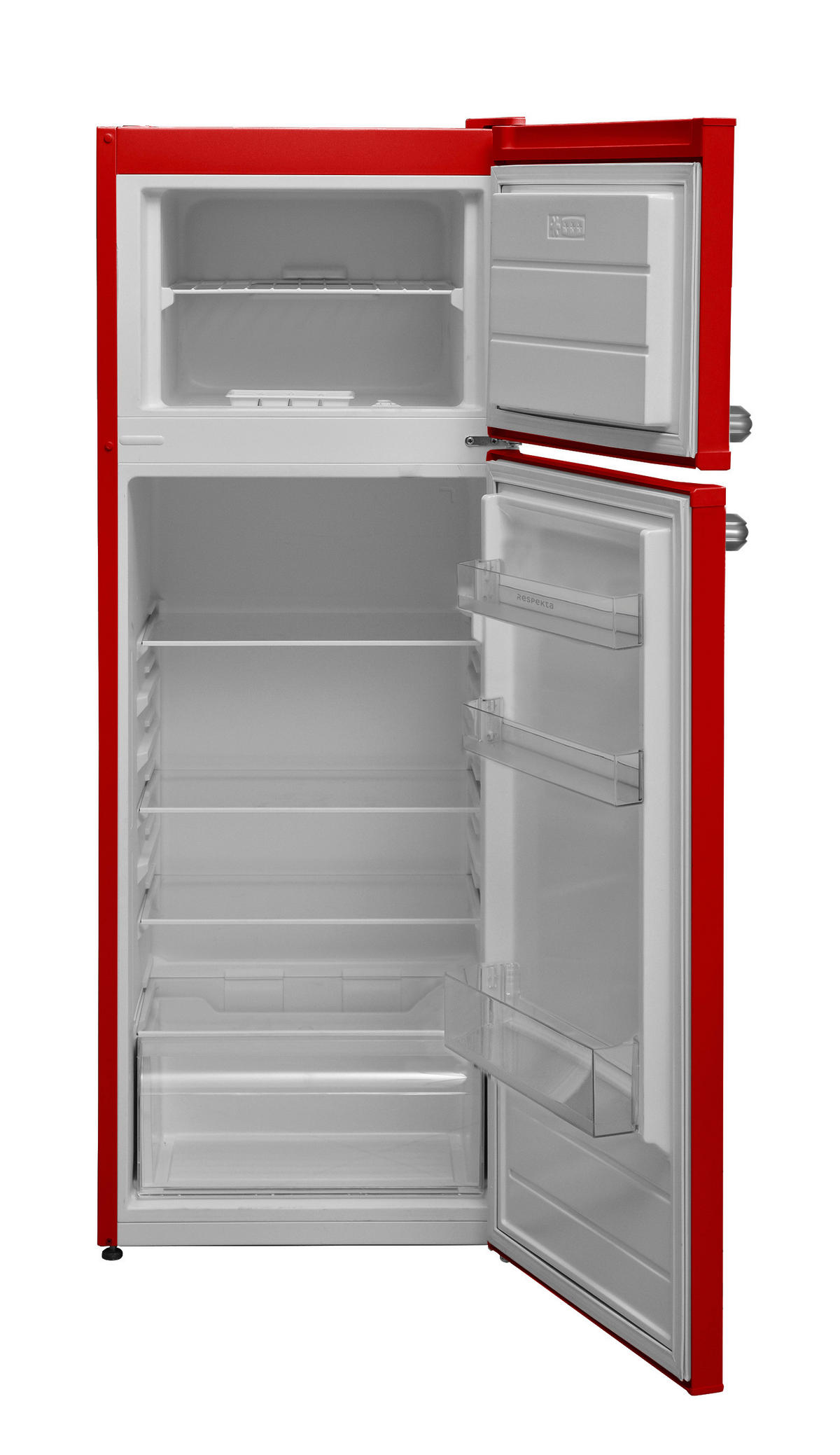 KYL-/FRYSKOMBINATION KS144VR  - röd, Trend, metall/glas (54/145/57cm) - Respekta