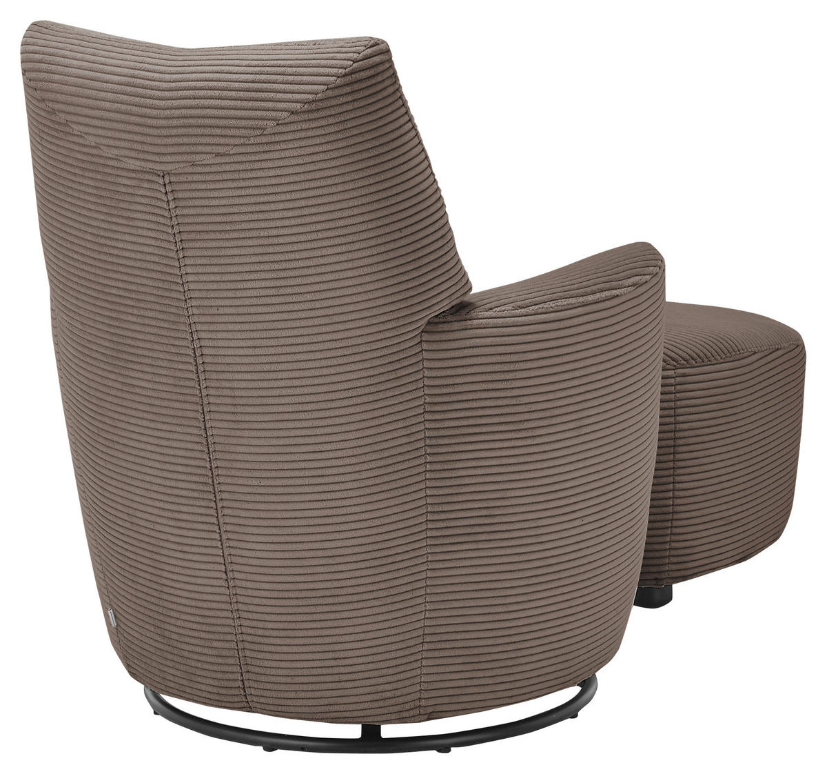 SESSEL Cord Greige    - Greige/Schwarz, Design, Textil/Metall (80/96/88cm) - SetOne by Musterring