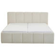 POLSTERBETT 180/200 cm  in Creme  - Creme/Schwarz, Design, Holz/Textil (180/200cm) - Xora