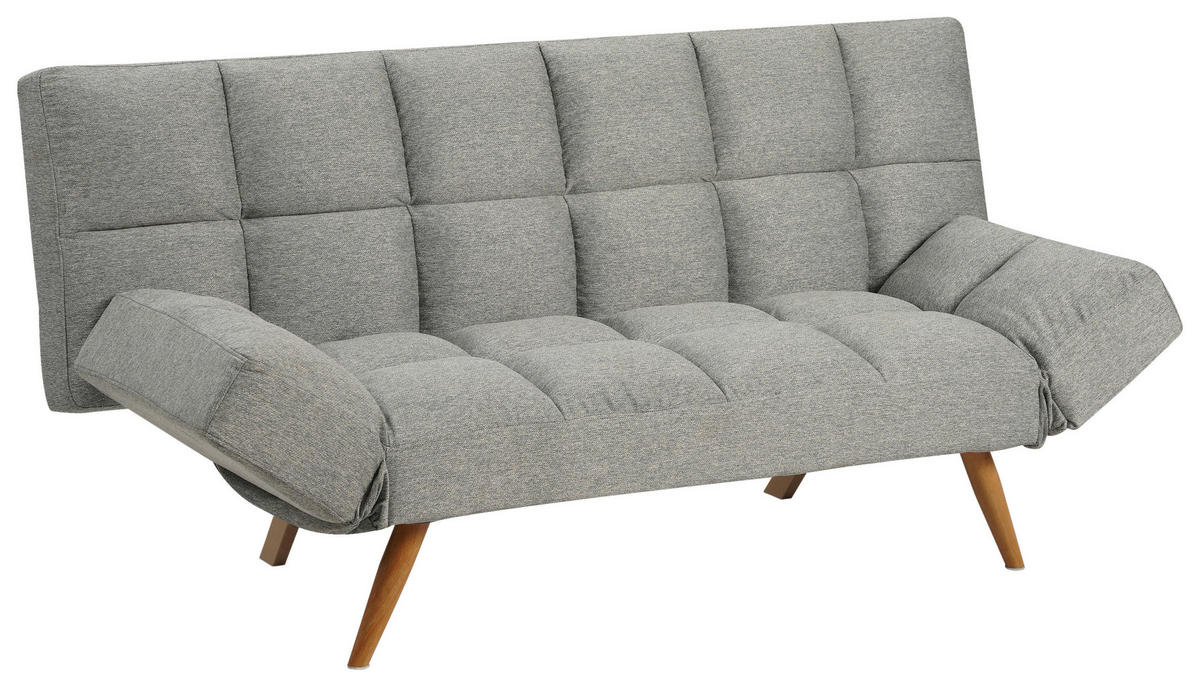 KANAPÉÁGY textil világosszürke  - világosszürke/natúr színű, Design, textil/fém (182/87/82cm) - Livetastic