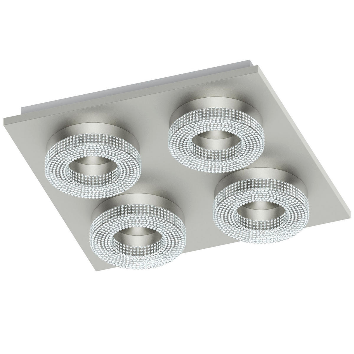 LED-DECKENLEUCHTE 28/28/6 cm   - Silberfarben, Design, Kunststoff/Metall (28/28/6cm) - Eglo
