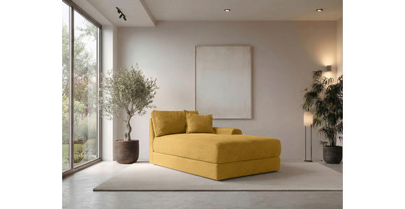 BIGSOFA Cord Senfgelb  - Senfgelb/Schwarz, MODERN, Kunststoff/Textil (117/93/190cm) - Carryhome
