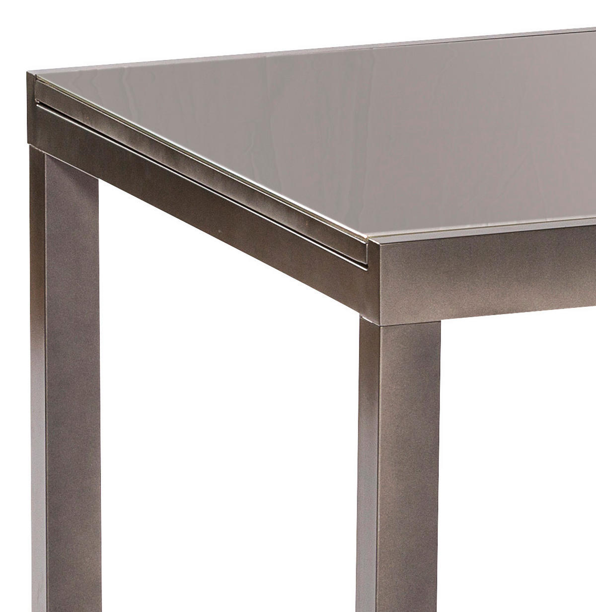 ZÁHRADNÝ STÔL, kov, sklo, 150-220/90/75 cm - sivá/grafitová, Konventionell, kov/sklo (150-220/90/75cm) - Gardenson