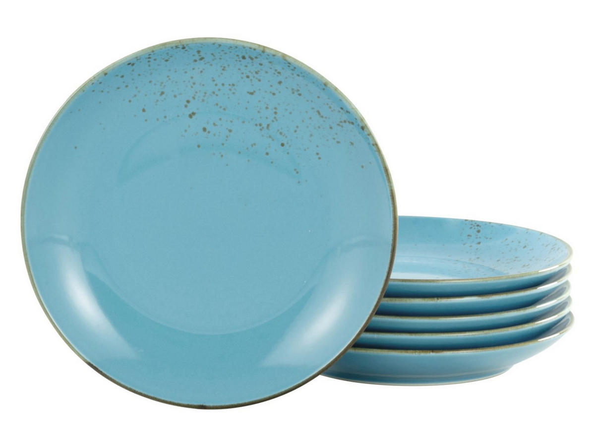 DESSERTTELLERSET 6-teilig  - Hellblau, Trend, Keramik (21cm) - Creatable