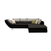 HÖRNSOFFA i grå, svart  - grön/kromfärg, Design, metall/textil (300/220cm) - Livetastic