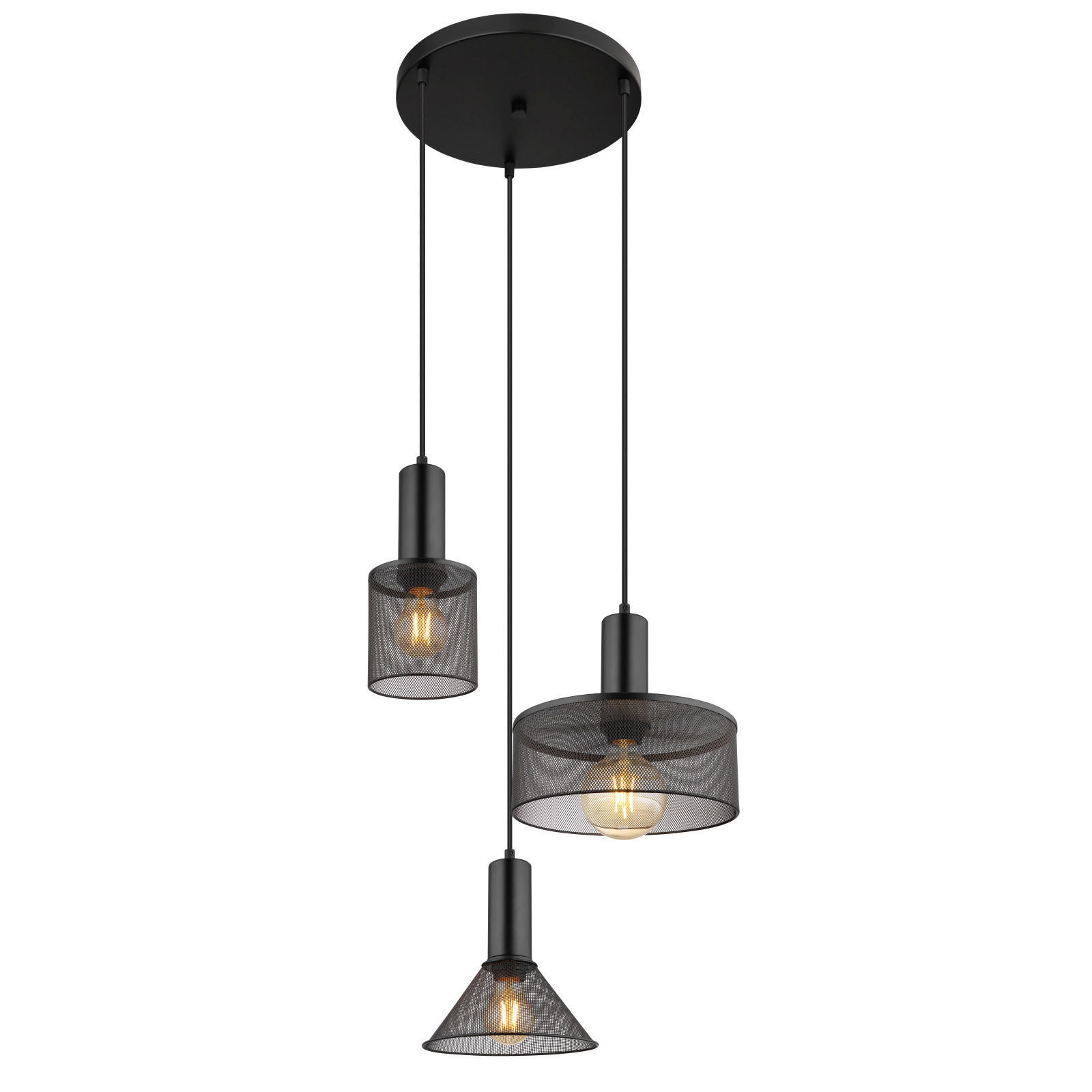 ZÁVĚSNÉ SVÍTIDLO, 46/150 cm  - černá, Basics, kov (46/150cm) - Globo