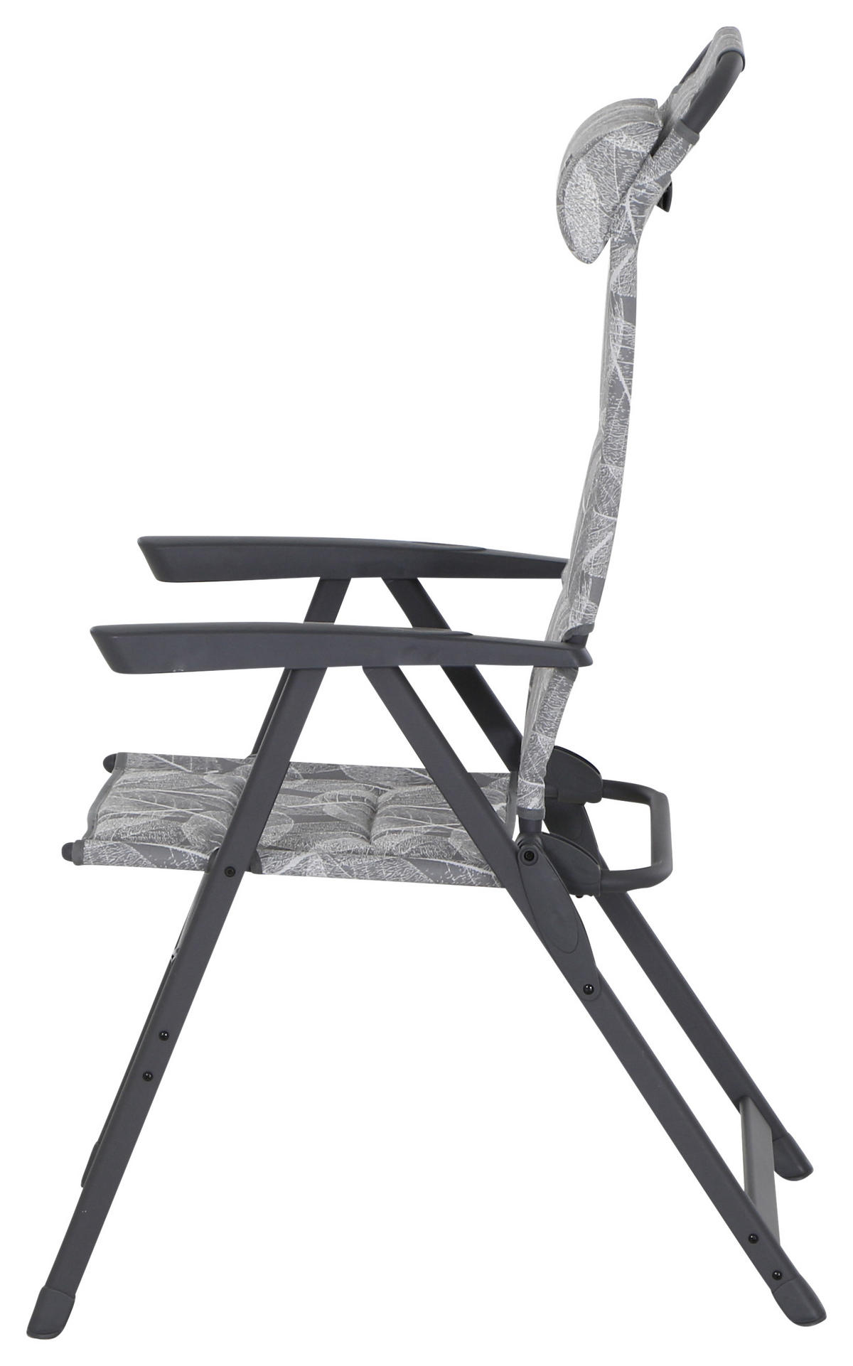 CAMPINGSESSEL - Anthrazit/Grau, KONVENTIONELL, Textil/Metall (61/121/68cm) - Siena Garden