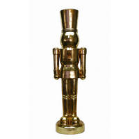 NUSSKNACKERFIGUR - Goldfarben, LIFESTYLE, Kunststoff (35,5/121/30cm) - X-Mas