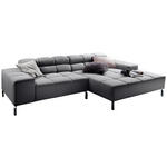 ECKSOFA  in Flachgewebe Grau  280/178 cm  - Grau, Design, Textil/Metall (280/178cm) - Hom`in