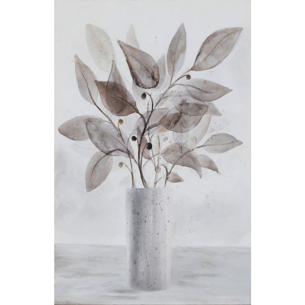 Monee UMELECKÁ TLAČ, kvety, 55/85 cm - svetlosivá, svetlohnedá