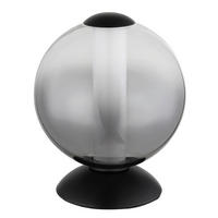 LED-TISCHLEUCHTE LACY 18/21 cm   - Schwarz/Weiß, KONVENTIONELL, Glas/Kunststoff (18/21cm) - Globo