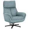 RELAXSESSEL in Textil Hellblau  - Schwarz/Hellblau, Design, Textil/Metall (79/108/89cm) - Beldomo Style