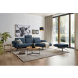 ECKSOFA  in Struktur Blau  262/157 cm  - Blau/Schwarz, Design, Textil/Metall (262/157cm) - Novel